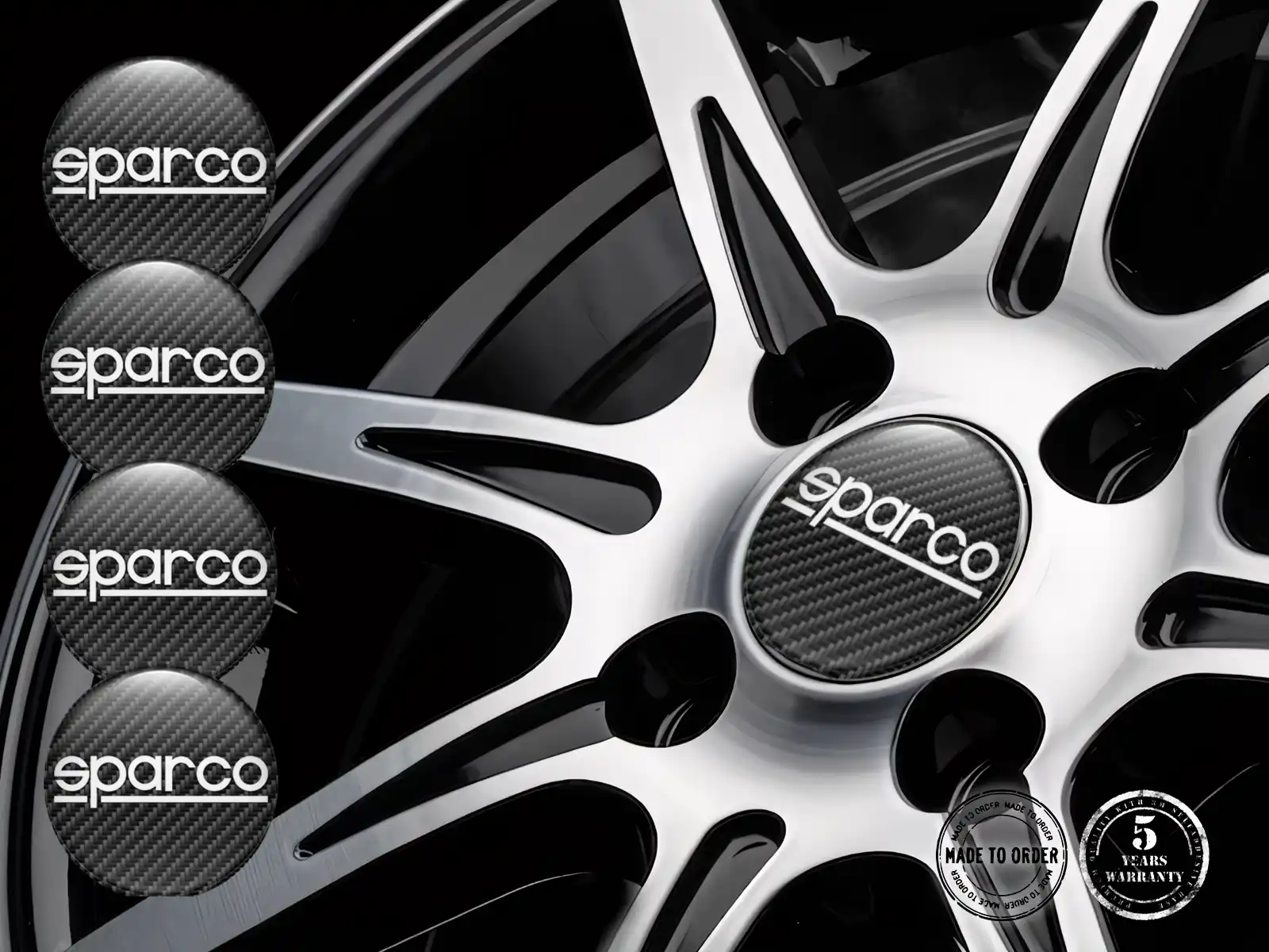 Sparco Radaufkleber Ausgabe Premium Epoxy-Labels